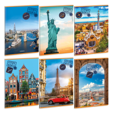 Ars Una Studio Kft. Ars Una A4 extra kapcsos füzet négyzethálós Cities of the world (5325) 23 füzet