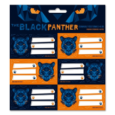 Ars Una Studio Kft. Ars Una csomagolt füzetcímke (3 x 6 db) Black Panther (5082) 21 iskolai kiegészítő