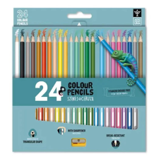 Ars Una Színes ceruza, ARS UNA, 24 db-os + hegyező, háromszögletű színes ceruza