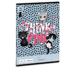 Ars Una Think-Pink 23 5285 A5 21-32 vonalas füzet füzet