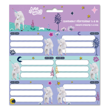 Arsuna Ars Una Cute Animals-unicorn csomagolt füzetcímke (3x6 db) füzetcímke