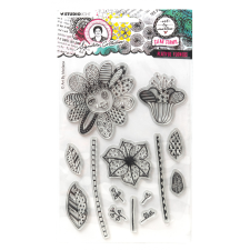 Art by Marlene Playful flowers Szilikonbélyegző ABM Clear Stamp 1 csomag bélyegző