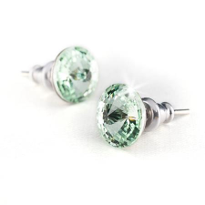 ART CRYSTELLA 1800XKE049T Fülbevaló 8mm Swarovski Kristállyal - Almazöld (1800XKE049T) szépségszalon