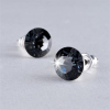 ART CRYSTELLA Fülbevaló Black Diamond SWAROVSKI® kristállyal - 8mm (1800XKE020)