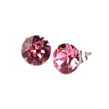 ART CRYSTELLA Fülbevaló, rózsaszín SWAROVSKI® kristállyal, 8 mm, ART CRYSTELLA® fülbevaló