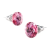ART CRYSTELLA Fülbevaló, rózsaszín SWAROVSKI® kristállyal, csúcsos, 8 mm, ART CRYSTELLA®