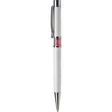 ART CRYSTELLA golyóstoll fehér, középen rózsaszín SWAROVSKI kristályokkal töltve (TSWGK202) (TSWGK202) toll