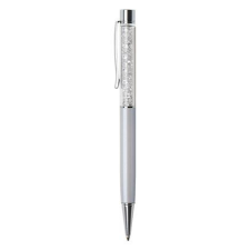 ART CRYSTELLA Golyóstoll, krémfehér, felül fehér SWAROVSKI® kristállyal töltve, 14 cm, ART CRYSTELLA® toll