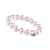 ART CRYSTELLA Karkötő SWAROVSKI® rózsaszín gyöngyből színjátszós Fehér kristállyal - M (1831XGY158M)