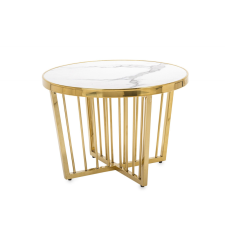 Art-Pol Design dohányzóasztal, márvány hatású asztallap 42x59x59cm bútor