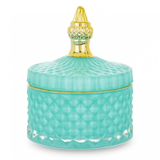 Art-Pol Pojemnik Dekoracyjny szkło zielony 13,5x10,5x10,5cm konyhai eszköz