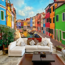 Artgeist Fotótapéta - Colorful Canal in Burano tapéta, díszléc és más dekoráció
