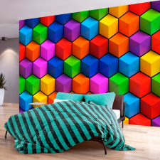 Artgeist Fotótapéta - Colorful Geometric Boxes grafika, keretezett kép