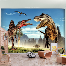 Artgeist Fotótapéta - Fighting Dinosaurs 100x70 tapéta, díszléc és más dekoráció
