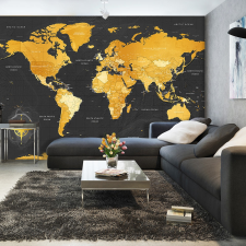 Artgeist Fotótapéta - Map: Golden World 100x70 tapéta, díszléc és más dekoráció