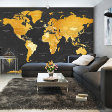 Artgeist Fotótapéta - Map: Golden World 200x140 tapéta, díszléc és más dekoráció