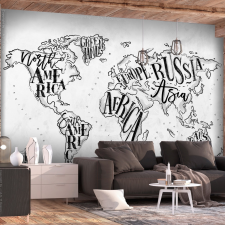 Artgeist Fotótapéta - Retro Continents (Grey) 350x245 tapéta, díszléc és más dekoráció