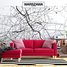 Artgeist Fotótapéta - Warsaw Map 250x175 tapéta, díszléc és más dekoráció