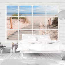Artgeist Fotótapéta - Window & beach grafika, keretezett kép