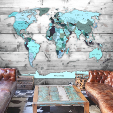 Artgeist Fotótapéta - World Map: Blue Continents térkép