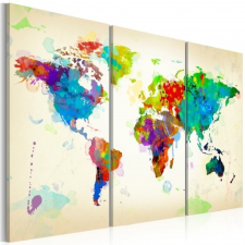 Artgeist Kép - All colors of the World - triptych térkép