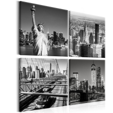 Artgeist Kép - Faces of New York 60x60 grafika, keretezett kép