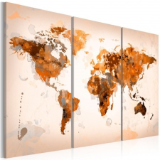 Artgeist Kép - Map of the World - Desert storm - triptych térkép