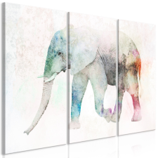 Artgeist Kép - Painted Elephant (3 Parts) 120x80 grafika, keretezett kép