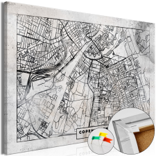 Artgeist Kép parafán - Copenhagen Plan [Cork Map] 120x80 grafika, keretezett kép