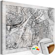 Artgeist Kép parafán - Copenhagen Plan [Cork Map] 90x60 grafika, keretezett kép