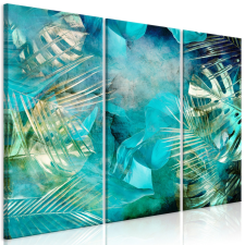 Artgeist Kép - Turquoise and Gold (3 Parts) 90x60 grafika, keretezett kép