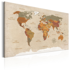 Artgeist Kép - World Map: Beige Chic térkép