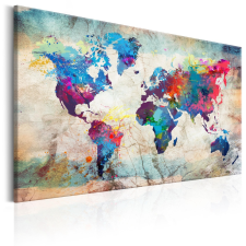 Artgeist Kép - World Map: Colourful Madness térkép