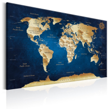 Artgeist Kép - World Map: The Dark Blue Depths térkép