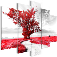 Artgeist Vászonkép - Lone Tree (5 Parts) Red 225x100 grafika, keretezett kép