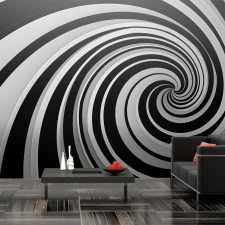 Artgeist XXL Fotótapéta - Black and white swirl grafika, keretezett kép