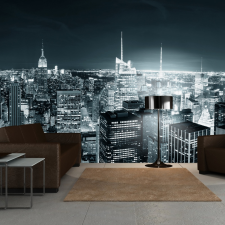 Artgeist XXL Fotótapéta - New York City éjszakai élet grafika, keretezett kép