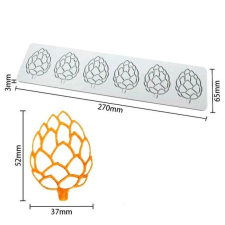  Articsóka/toboz alakú, szilikon tuile forma, 6 adagos sütés és főzés