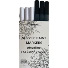 Artmagico akril filctoll készlet fekete és fehér, 2-3 mm filctoll, marker