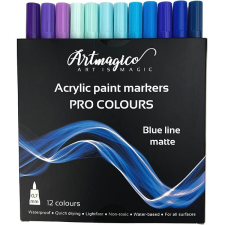 Artmagico Pro Blue Line akrylové fixy, modré odstíny, 12 ks filctoll, marker