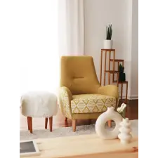 ASIR Stílusos fotel Solaris sárga teddy bútor