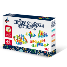 ASKATO Little geniuses blocks 64 darabos építő oktató készlet (125206) kreatív és készségfejlesztő