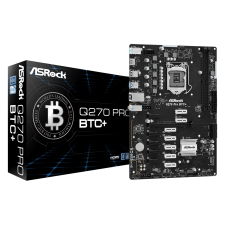 Asrock Q270 Pro BTC+ Alaplap (Bontott) (90-MXBHM0-A0UAYZ/bontott) alaplap