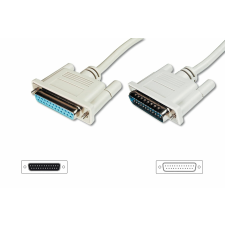 Assmann Datatransfer extension cable, D-Sub25 10m Beige kábel és adapter