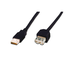 Assmann Digitus AK-300202-030-S USB kábel 3 M USB 2.0 USB A Fekete kábel és adapter
