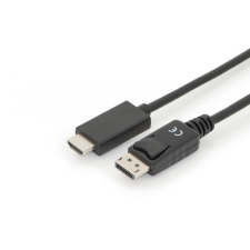  Assmann DisplayPort adapter cable, DP - HDMI type A 3m Black kábel és adapter