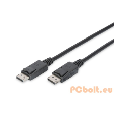 Assmann DisplayPort connection cable with interlock M/M 2m Black kábel és adapter