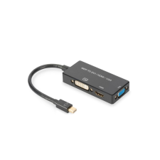 Assmann DisplayPort converter cable, mDP - HDMI+DVI+VGA (AK-340419-002-S) kábel és adapter