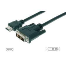 Assmann HDMI M - DVI-D (18+1) M Adapterkábel 10m Fekete kábel és adapter