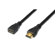 Assmann HDMI M - HDMI F Hosszabbítókábel Fekete 2m kábel és adapter